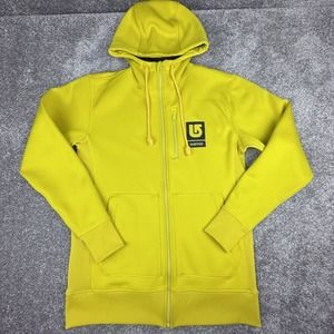 Burton Full Zip Hoodie Jacket Womens Small Yellow Snowboarding Athletic Outdoors